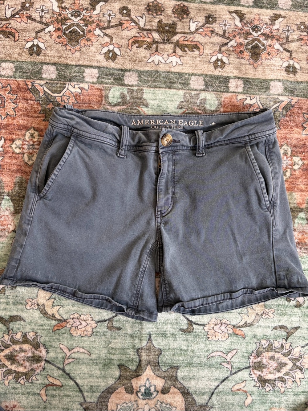 American Eagle Outfitters Blue Super Stretch X Chino Shorts Size 4